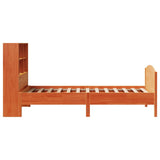 Bookcase Bed without Mattress Wax Brown 75x190 cm Small Single Solid Wood Pine 3323130