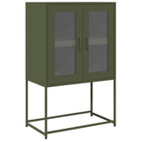 ZNTS Highboard Olive Green 68x39x107 cm Steel 853378