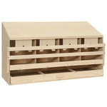 ZNTS Chicken Laying Nest 4 Compartments 106x40x59 cm Solid Pine Wood 170657