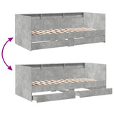 Daybed Concrete Grey Engineered Wood Single 3280856