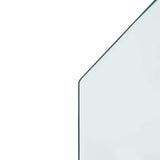 Fireplace Glass Plate Transparent 100 x 60 cm Glass 353865