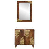Bathroom Cabinet Set 2 pcs Honey Brown Solid Mango Wood 3310147