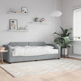 Daybed with Mattress Light Grey 90x190 cm Fabric 3197703