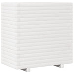 ZNTS Garden Planter White 70x40x72 cm Solid Wood Pine 3282630