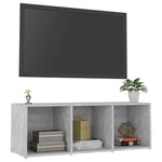 TV Cabinet Concrete Grey 107x35x37 cm Engineered Wood 805538