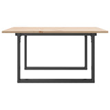Coffee Table O-Frame 90x90x45 cm Solid Wood Pine and Steel 3282665