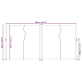 Retractable Side Awning Blue 220x600 cm 318016