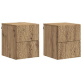 Wall-Mounted Bedside Cabinet 2 pcs Artisan Oak 898824