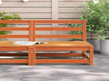 Garden Sofa Armless Wax Brown 70x70x67 cm Solid Wood Pine 837918
