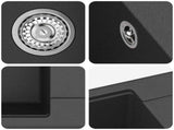 Kitchen Sink Single Basin Granite 56 x 46 x 19 cm Graphite 42053762