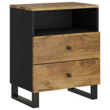 ZNTS Bedside Cabinet 50x33x62 cm Solid Wood Mango&Engineered Wood 350667