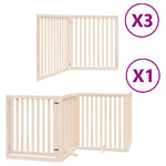 Dog Gate with Door Foldable 10 Panels 800 cm Poplar Wood 3155671