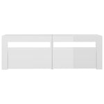 ZNTS TV Cabinet with LED Lights High Gloss White 120x35x40 cm 804361