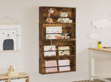 Magazine Rack 2 pcs Smoked Oak 60 x 12 x 70 cm Engineered Wood 890833