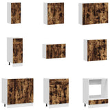 14 Piece Kitchen Cabinet Set "Kalmar" Smoked Oak Engineered Wood 3314976