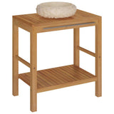 Bathroom Vanity Cabinet Solid Teak with Sink Marble Cream 3058164