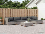 6 pcs Rattan Lounge Set with Cushions GENDT Natural Rattan 3429851