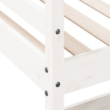 Loft Bed without Mattress White 90x190 cm Single Solid Wood Pine 842859