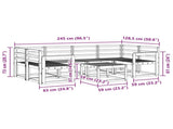 Outdoor Sofa Set 7 pcs Natural Solid Acacia Wood 3366067