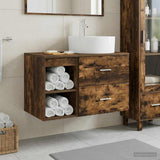 Bathroom Furniture Set 2 pcs Smoked Oak Engineered Wood 3403908