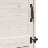 Garden Shed with Roof White 59.5 x 56 x 176.5 cm Solid Fir Wood 42033445