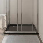 Square ABS Shower Base Tray Black 90x90 cm 148913
