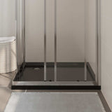 Square ABS Shower Base Tray Black 90x90 cm 148913