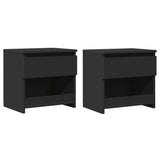 Bedside Cabinets 2 pcs Black 40x30x39 cm Engineered Wood 803446