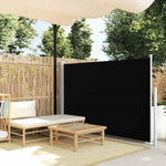 Patio Retractable Side Awning 140x500 cm Black 48394