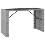 9 Piece Garden Bar Set with Cushions Grey Poly Rattan 3203950