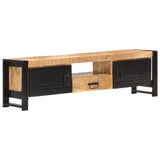 TV Cabinet 140x30x40 cm Rough Mango Wood 320193