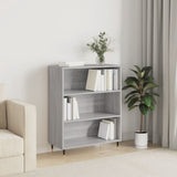 Bookcase Grey Sonoma 69.5x32.5x90 cm Engineered Wood 828346