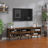 TV Cabinet Smoked Oak 150x30x44.5 cm Engineered Wood 831922