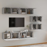 4 Piece TV Cabinet Set Grey Sonoma Engineered Wood 3114604