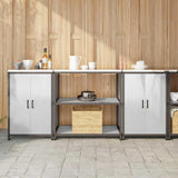 Kitchen Storage Set HATTEM 3 pcs Silver Stainless Steel 3392670