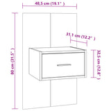 Wall-mounted Bedside Cabinets 2 pcs Sonoma Oak 810978