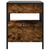 ZNTS Bedside Table with Infinity LED Smoked Oak 40x40x51 cm 3284103