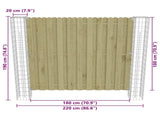 Fence Post 2 pcs Silver 20 x 20 x 190 cm Metal 143605