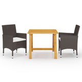 Garden Dining Set Brown, Cream White 3095891