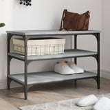 Shoe Bench Grey Sonoma 70x38.5x49 cm Engineered Wood 839041