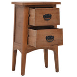 Bedside Cabinet Solid Fir Wood 40x29x68 cm Brown 246123