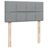 Box Spring Bed with Mattress Light Grey 100x200 cm Fabric 3285799