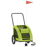 Pet Bike Trailer Green Oxford Fabric and Iron 93983
