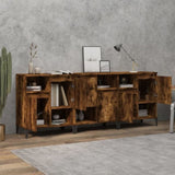 Sideboards 3 pcs Smoked Oak 60x35x70 cm Engineered Wood 3185748