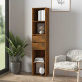 Book Cabinet Smoked Oak 36x30x171 cm Engineered Wood 815534