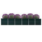 47069 Garden Raised Bed Galvanised Steel 480x80x77 cm Green