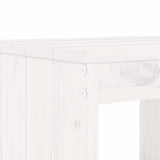 3 Piece Garden Bistro Set White Solid Wood Pine 3157704