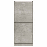 Shoe Cabinet Concrete Grey 63x24x147 cm Engineered Wood 342545