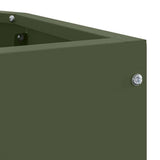 Corner Planter Olive green 45 x 45 x 50 cm Steel 883671