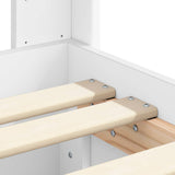 Bed Frame with Storage and Headboard White 100 x 200 cm 3414329